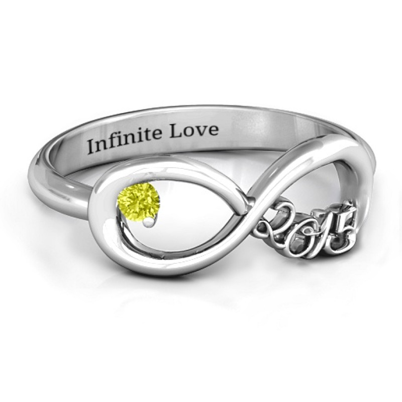 2015 Infinity Graduation Ring 2015 infinity graduation ring with round stone