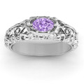 Personalized vintage graduation ring view