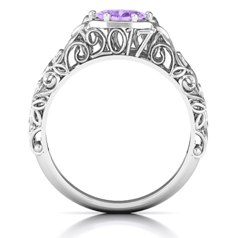 Personalized vintage graduation ring product image