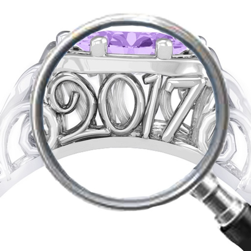 Personalized vintage graduation ring product image
