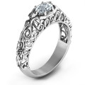 Personalized Vintage Graduation Ring - Gallery View Personalized vintage graduation ring gallery view