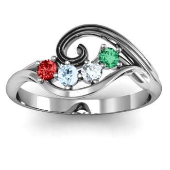 3 - 8 Stone Swirl Ring 3 - 8 Stone Swirl Ring