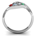 3–8 Stone Swirl Ring – Product View 3–8 stone swirl ring product view