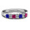 3-6 Stone Circular Half Bezel and Twin Accent Ring