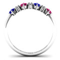 Detail view of the circular half bezel ring setting