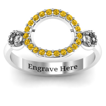 3 Circles Karma Ring with Accents 3 Circles Karma Ring with Accents
