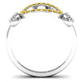 Three Circles Karma Ring with round zirconia stones