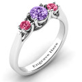 3-Stone Graduated Ring Personalised three-stone graduated ring