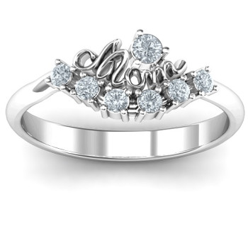 4 - 9 Stone Mom's Glimmering Love Ring 4 - 9 Stone Mom's Glimmering Love Ring