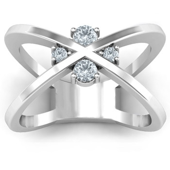 4 Stone Crossover Ring 4 Stone Crossover Ring