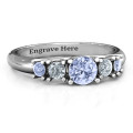 5-Stone Graduated Ring 5-stone graduated ring with five round stones