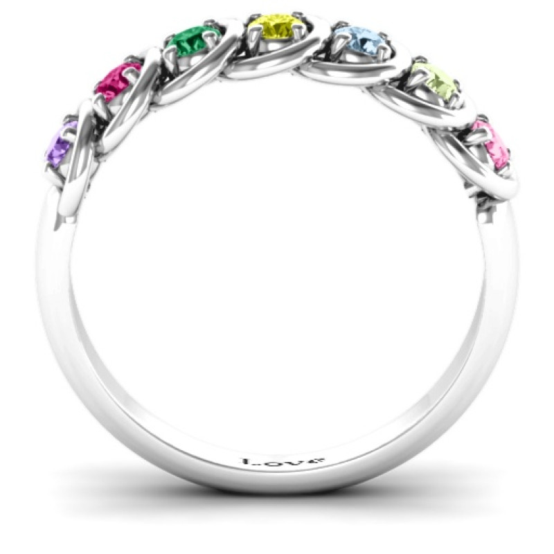 6 to 9 Stone Halo Ring - View 4 Six to nine stone halo ring product view