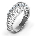 9 Stone Geometric Mesh Ring 9 Stone Geometric Mesh Ring product image