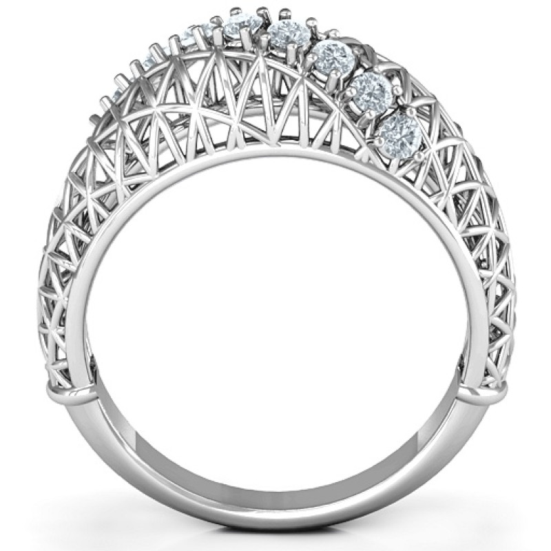 9 Stone Geometric Mesh Ring 9 Stone Geometric Mesh Ring product image