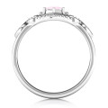 Fairytale princess tiara ring with simulated blue topaz stones