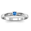 Heart Surrounded Solitaire Ring with round centre stone
