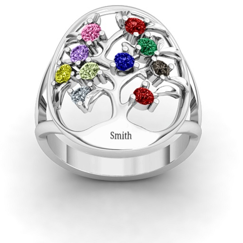 Oval Family Tree Ring product view