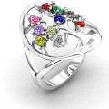 Oval Family Tree Ring detail view
