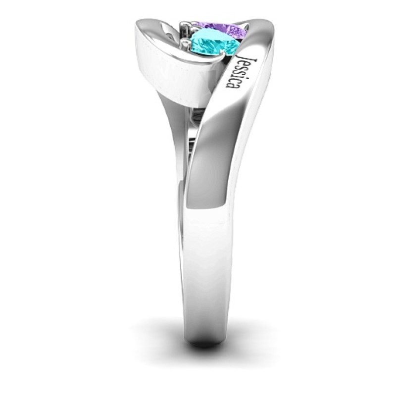 Pair of Hearts Ring Pair of Hearts Ring with two heart stones