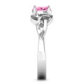 Trinity Knot Oval Engagement Ring with White Topaz Stone Trinity knot oval engagement ring with white topaz stone