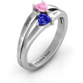 Twin Hearts Ring Stone Setting Twin Hearts Ring showing the heart-shaped stone setting