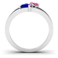 Twin Hearts Ring Engraving Bars Twin Hearts Ring showing the adjoining engraving bars