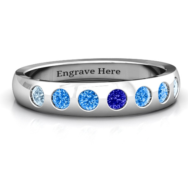 Gypsy Set Gemstone Belt Ring product image