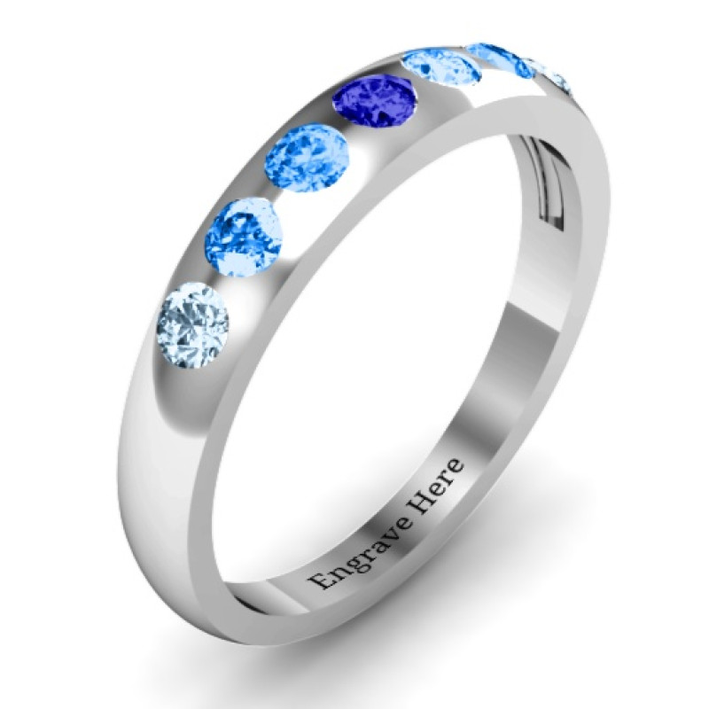 Gypsy Set Gemstone Belt Ring product view