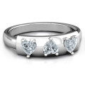 All My Hearts Ring All My Hearts Ring with three heart-cut stones