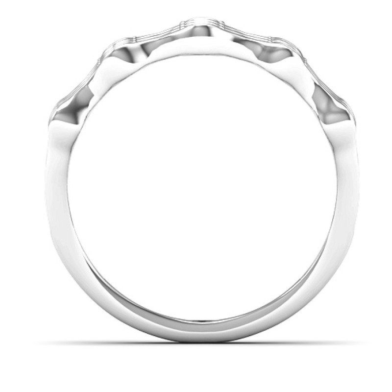Alternating Stone Fashion Wave Ring Alternating Stone Fashion Wave Ring product image