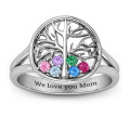 Always Around Love six-stone family tree ring product view