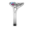 Always Around Love six-stone family tree ring product view