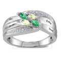 Angled marquise stone ring