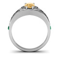Aphrodite Ring with Side Gems Aphrodite ring showing tribal cut-out side pattern