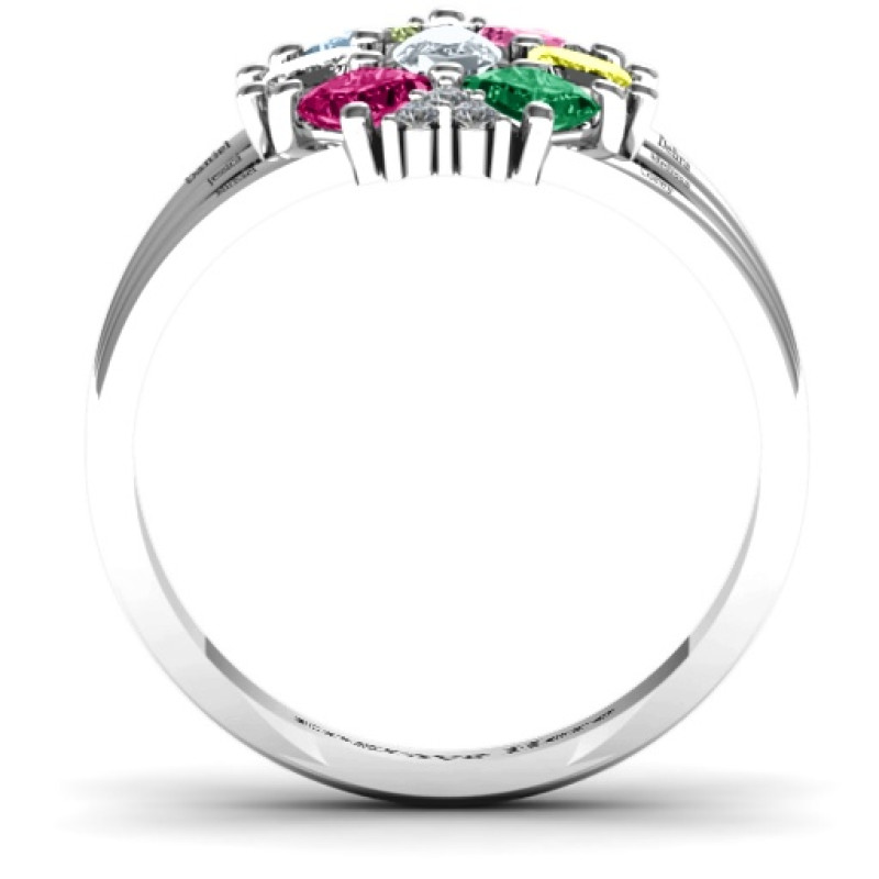 Arachna marquise and princess accent ring
