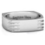 Areo Grooved Square-shaped Men's Ring