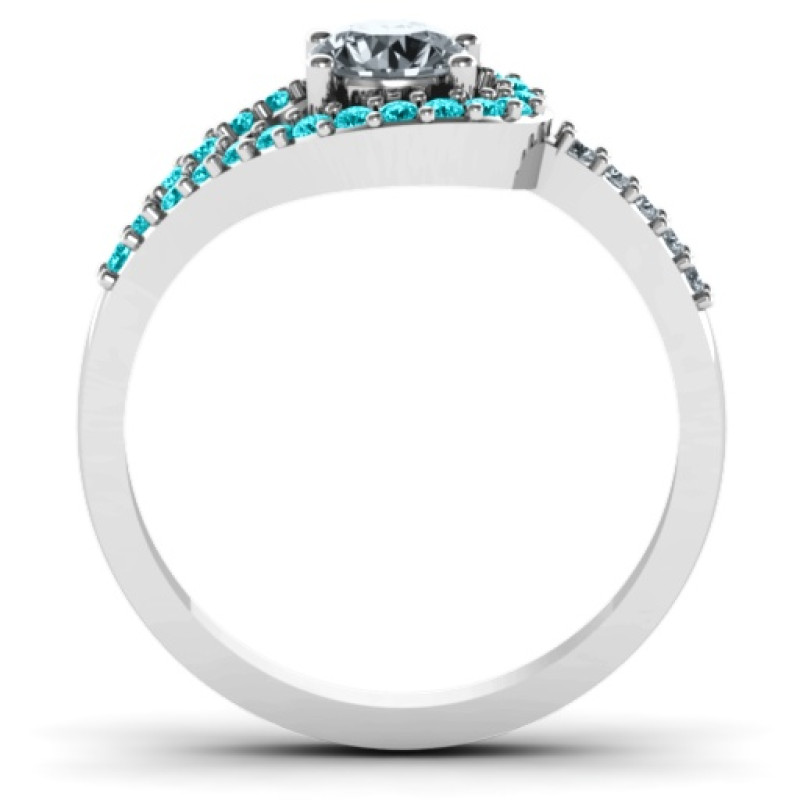 Asymmetrical Wrap Knot Ring - Detail View Asymmetrical wrap knot ring detail view