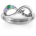Aunt's Infinite Love Ring with Stones - View 2 Aunt's Infinite Love Ring with Stones product view