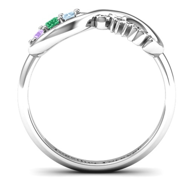 Aunt's Infinite Love Ring with Stones - View 4 Aunt's Infinite Love Ring with Stones product view