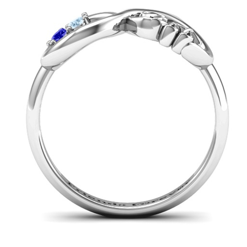 BFF Friendship Infinity Ring with Birthstones BFF friendship infinity ring with birthstones product view