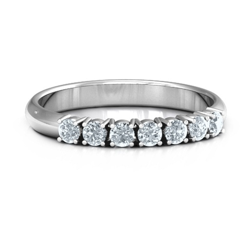 Band of Eternity Ring Band of Eternity Ring with seven round claw-set stones