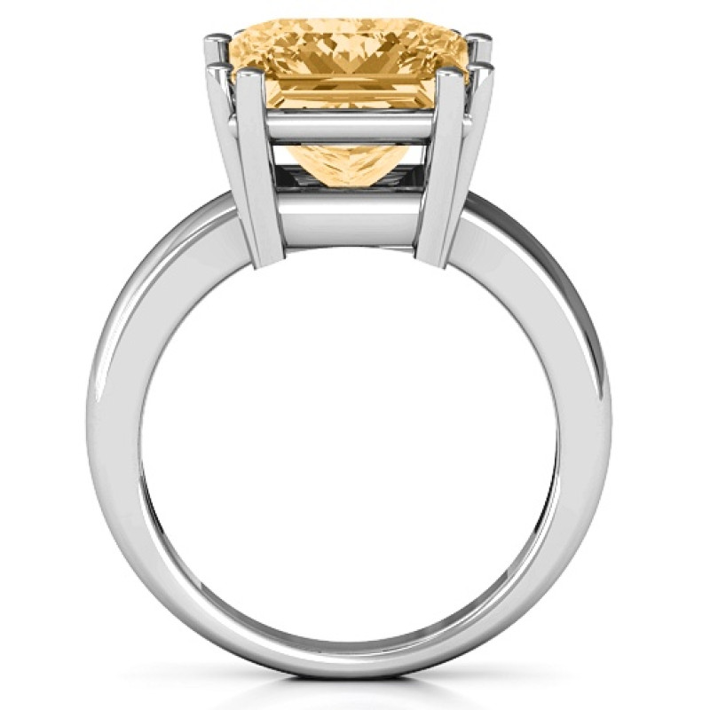 Basket set princess cut solitaire ring product view