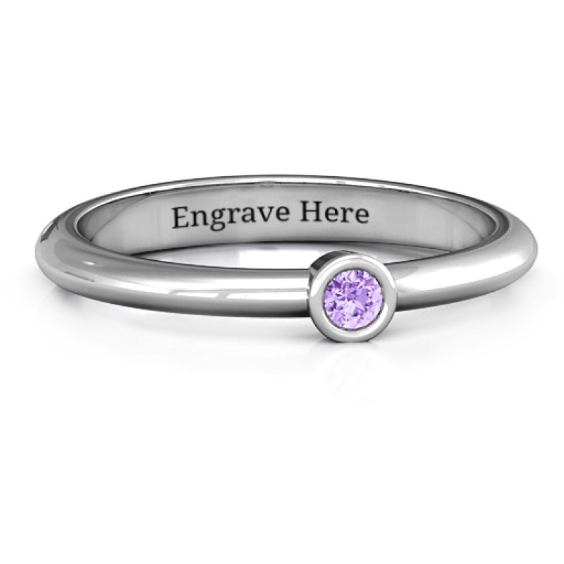 Beloved Classic Bezel Set Ring Beloved Classic Bezel Set Ring with round bezel-set stone