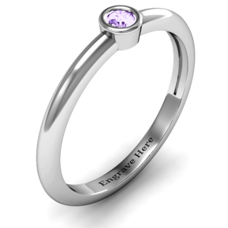 Beloved Classic Bezel Set Ring Beloved Classic Bezel Set Ring with round bezel-set stone