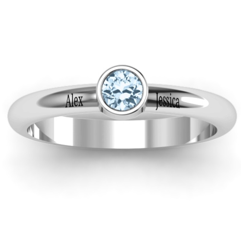 Bezel Set Solitaire Ring Bezel set solitaire ring with a round centre stone