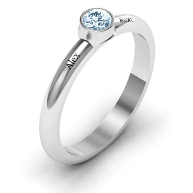 Bezel Set Solitaire Ring Bezel set solitaire ring with a round centre stone