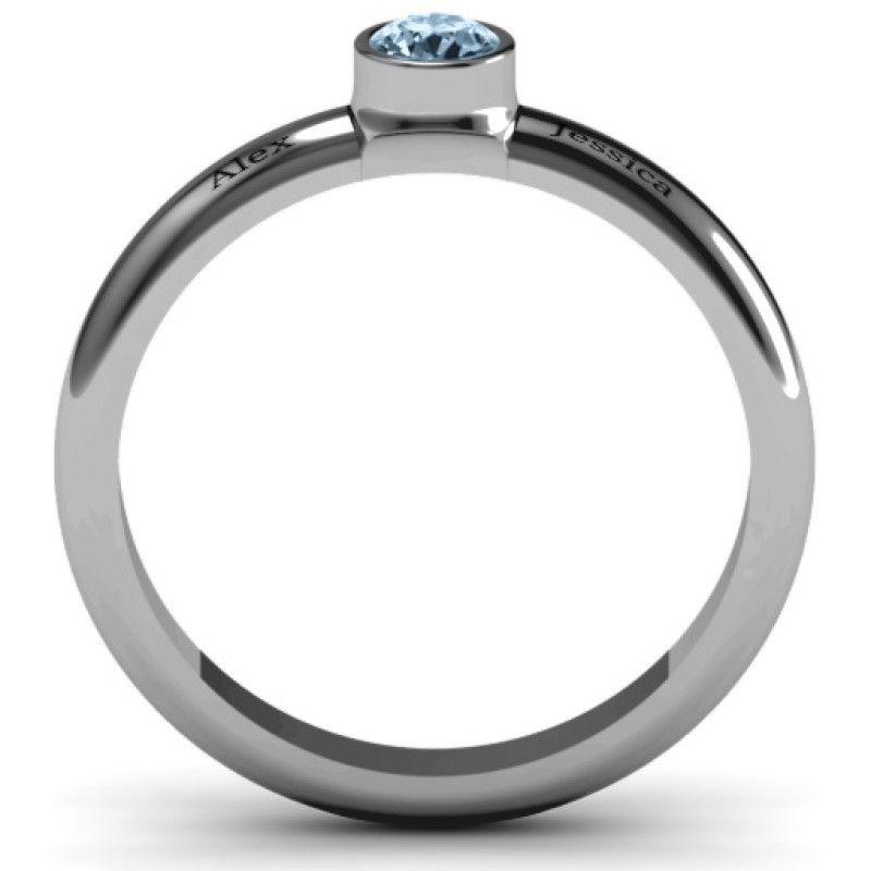 Bezel Set Solitaire Ring Bezel set solitaire ring with a round centre stone