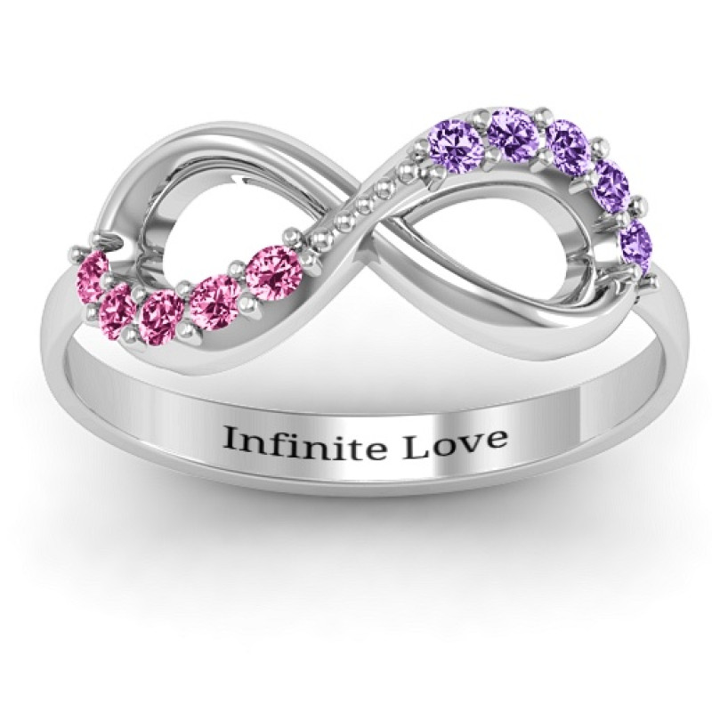 Birthstone Infinity Accent Ring product view