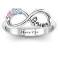 Birthstone Infinity Love Ring product view