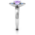 Blossoming Love flower-shaped engagement ring product view
